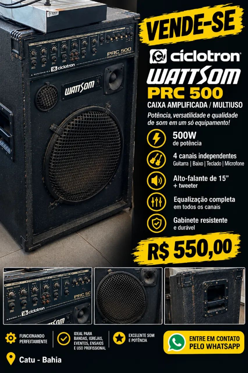 caixa de som Wattsom PRC 500