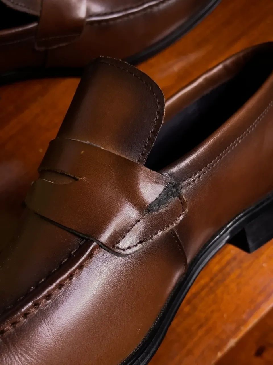 Sapato Loafer Penny Masculino Social | Marrom/Preto - Foto 6