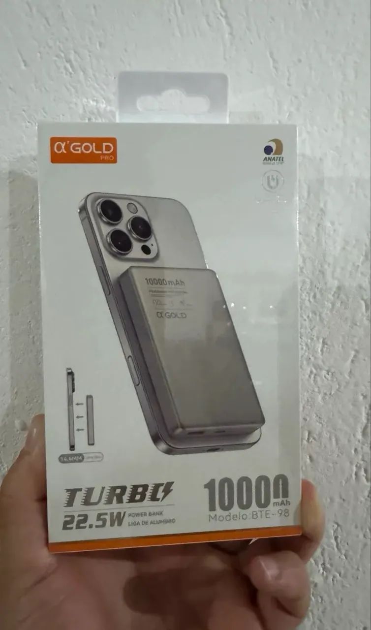CARREGADOR PORTATIL BTE-98 GOlD   - Foto 5