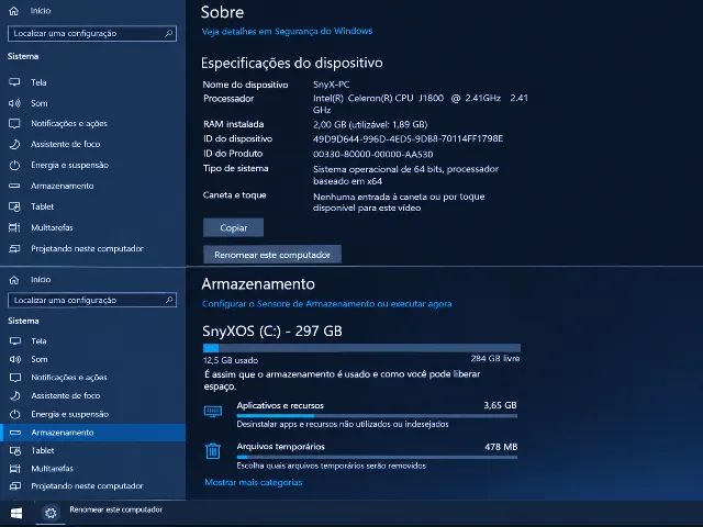 0045 - PC simples Celeron J1800 com Windows 10 para uso básicl - Foto 3