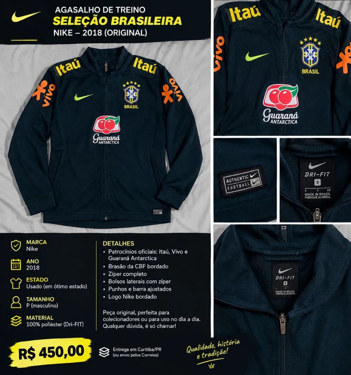 Casaco da celeção do Brasil 2018?