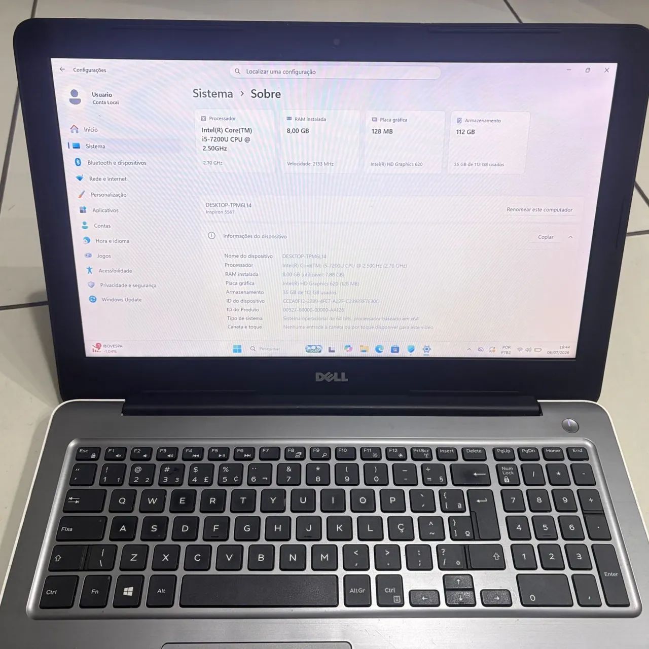 Notebook Dell Intel Core i5