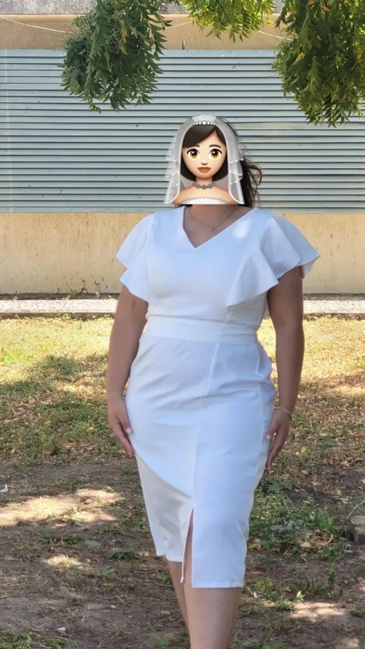 VESTIDO DE NOIVA CIVIL - VESTIDO BRANCO