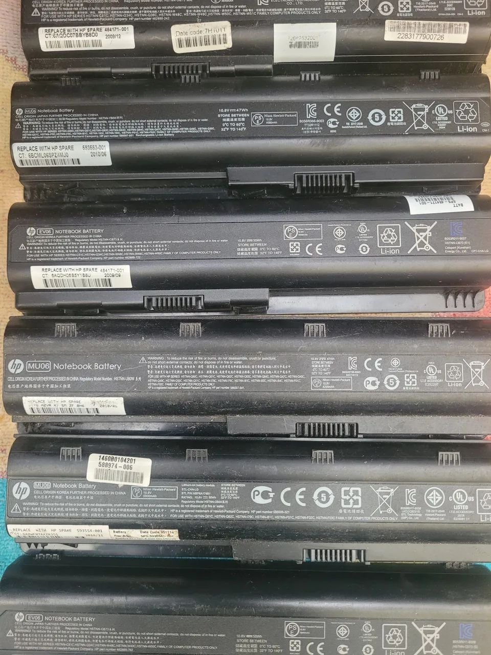30 bateria notebook hp usada sucata 18650 solar