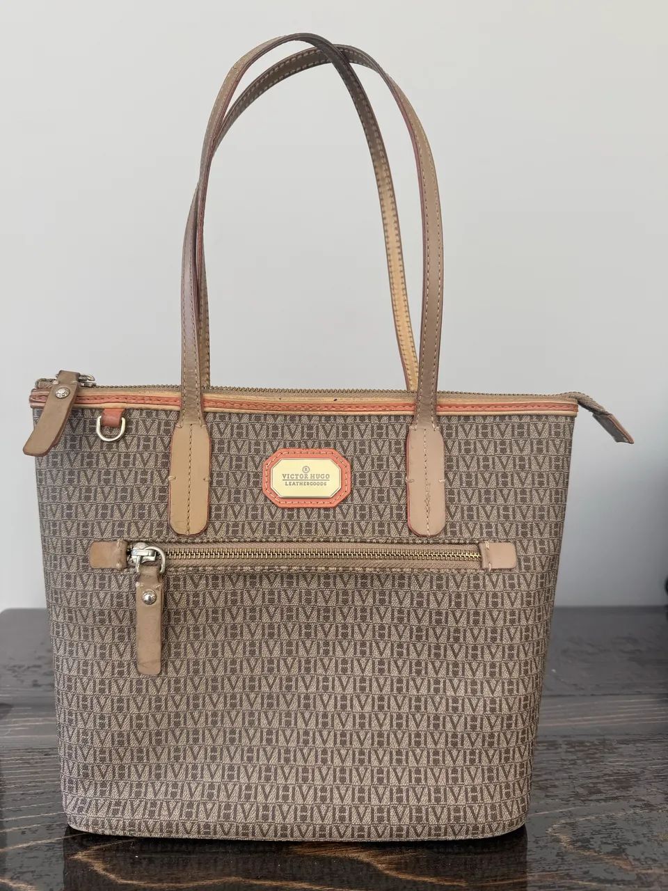 Bolsa Victor Hugo original - canvas e couro