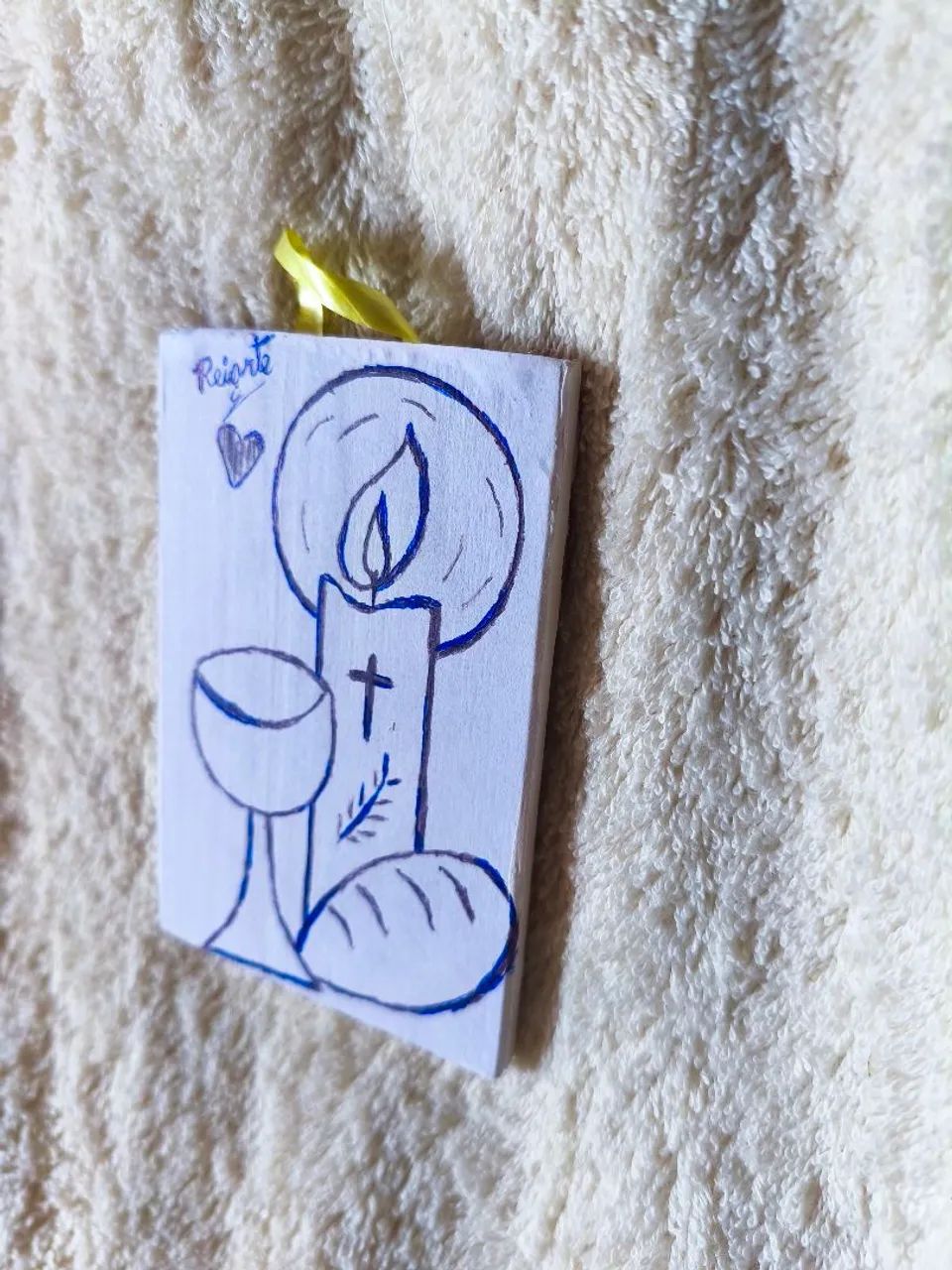 Desenho de pão e vinho - corpo e sangue de Jesus  - Foto 3