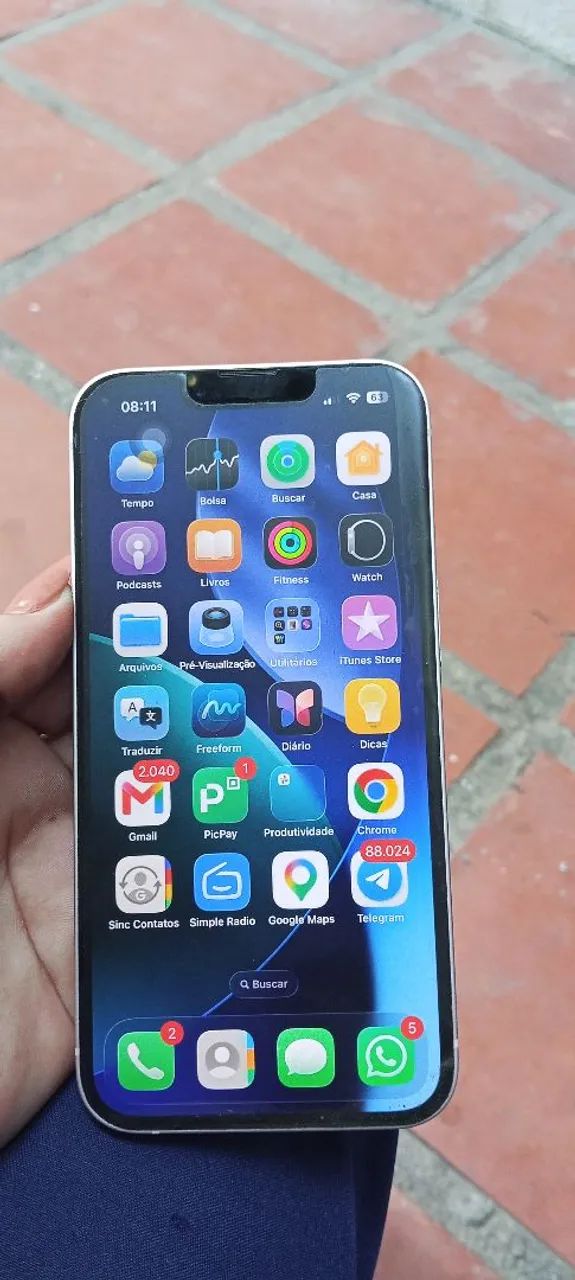 iPhone 13 128 GB na cor rosê bateria 78,, % - Foto 5
