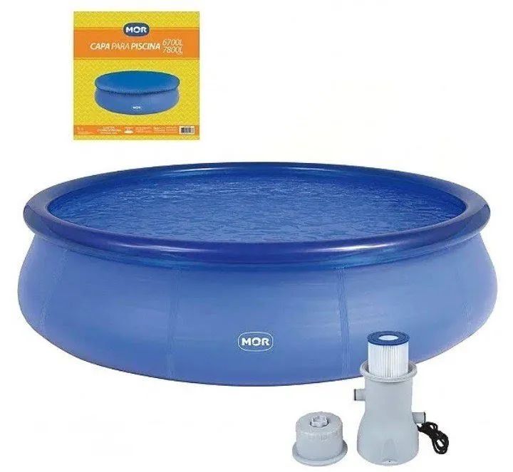 PISCINA REDONDA INFLÁVEL MOR (6.700 LITROS) SPLASH FUN COM FILTRO E CAPA