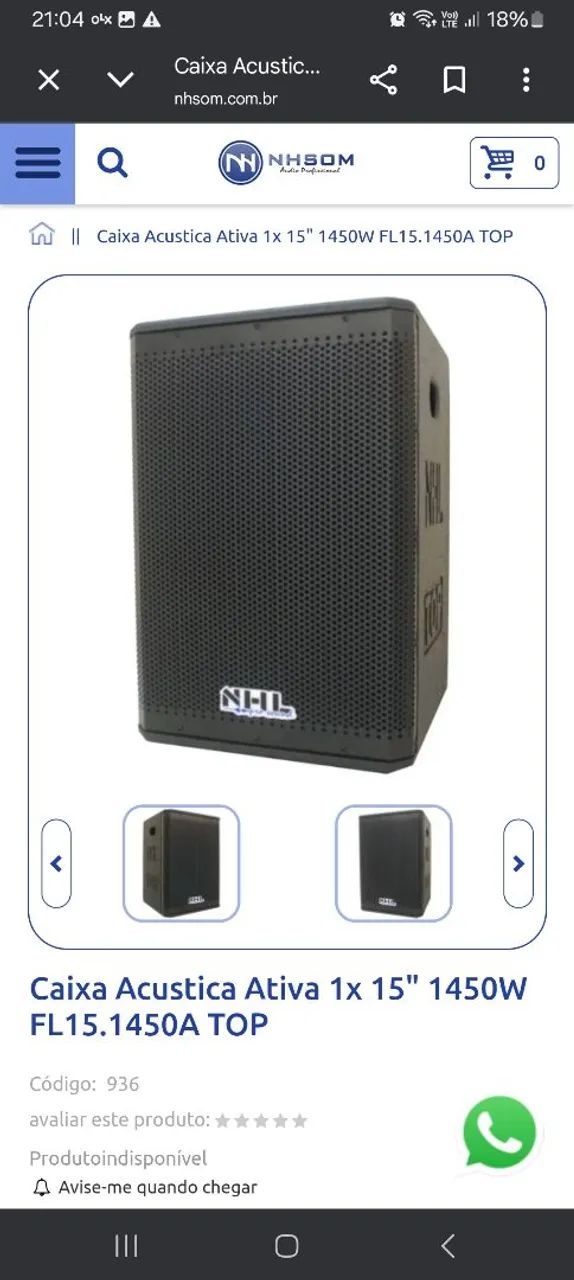 2 caixas ativas NHL 1450 whats  - Foto 3