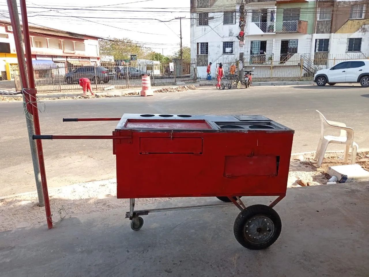 Carinho de cachorro quente 