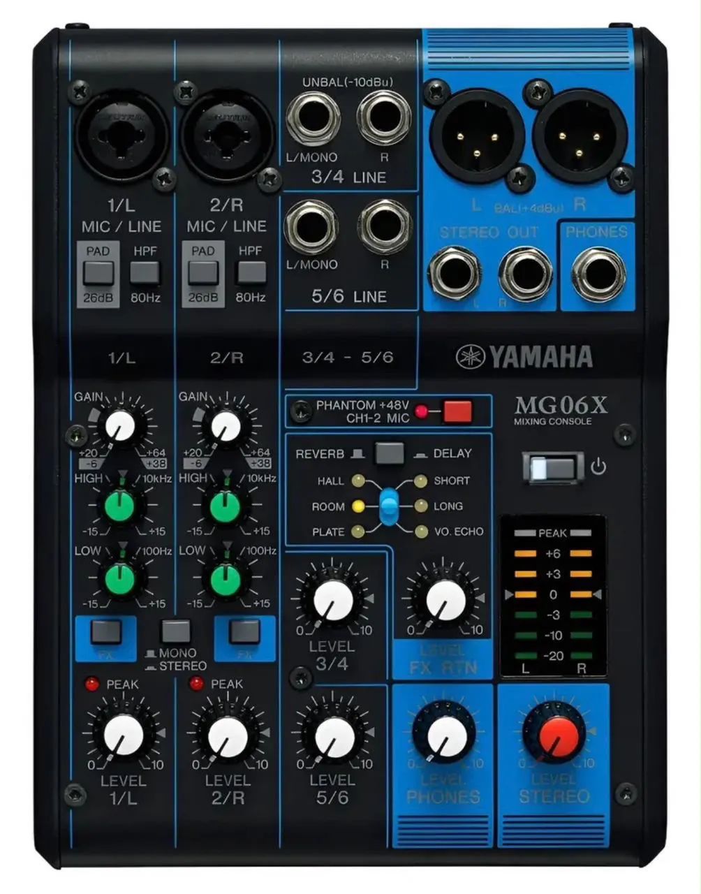 Mesa de som Yamaha MG06X