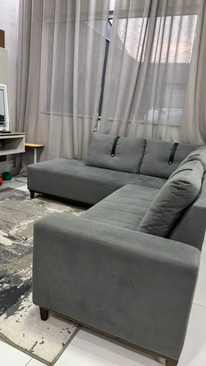 Sofá de Canto Cinza - Foto 3
