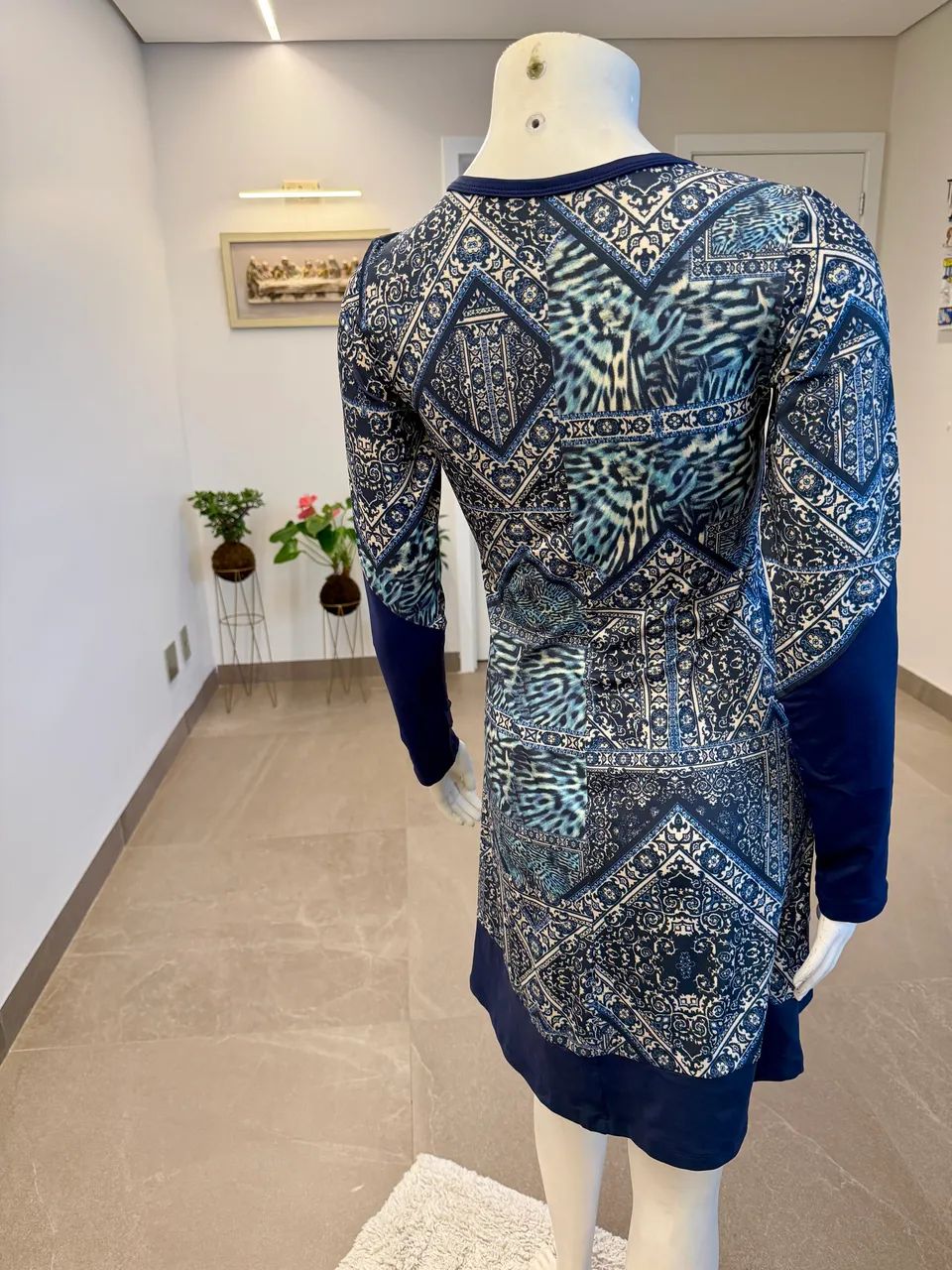 Vestido curto Azul - Foto 3