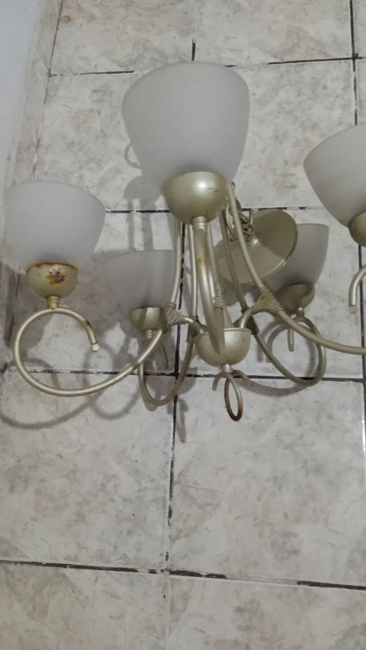 Lustre com 5 Cubas de vidros  - Foto 2