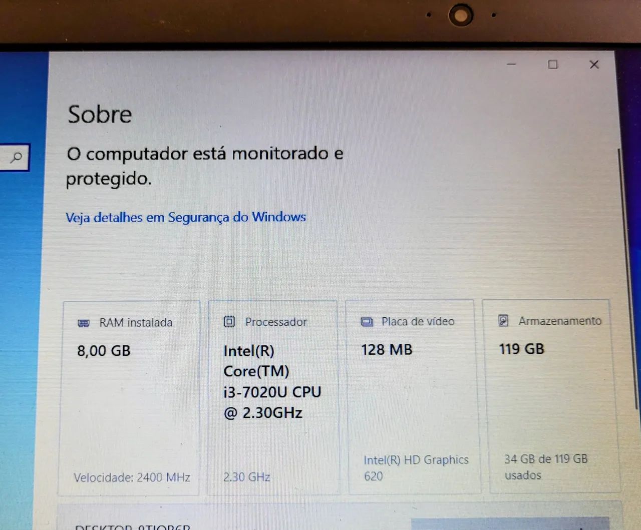 Notebook 8GB RAM, SSD 128GB, Windows 10, Intel Core i3 - Foto 5