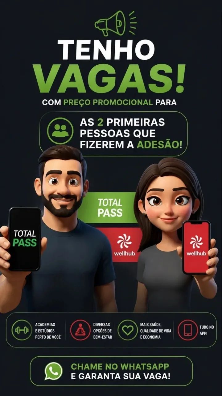 ? TENHO 2 VAGAS COM PREÇO PROMOCIONAL! ?