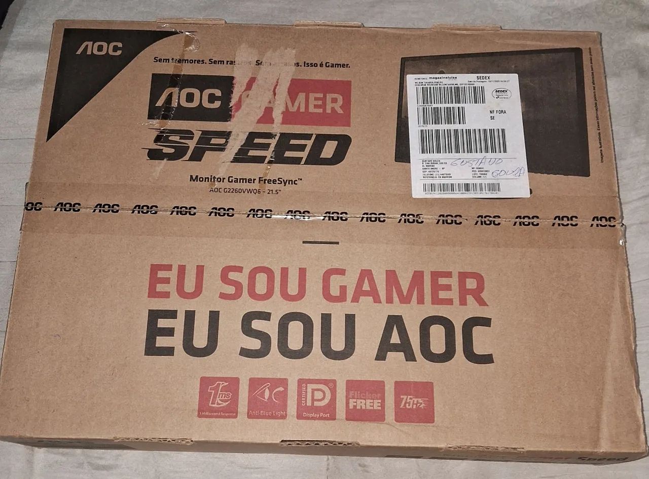 Caixa do monitor aoc