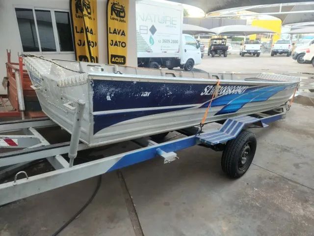 Canoa de 5 Metros com Carretinha e Motor 15 HP - Foto 4