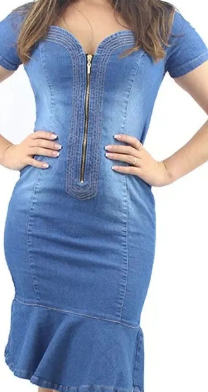 Vestido de jeans novo 