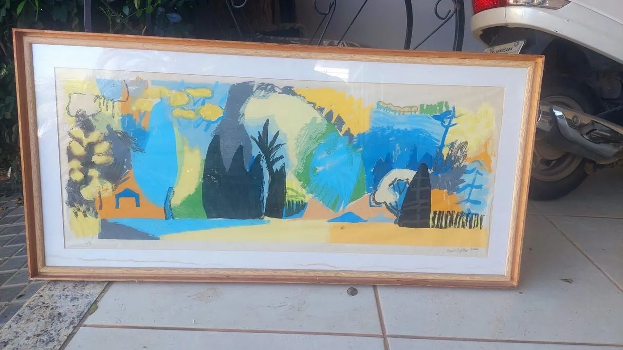 Quadro raro autografado para colecionadores 