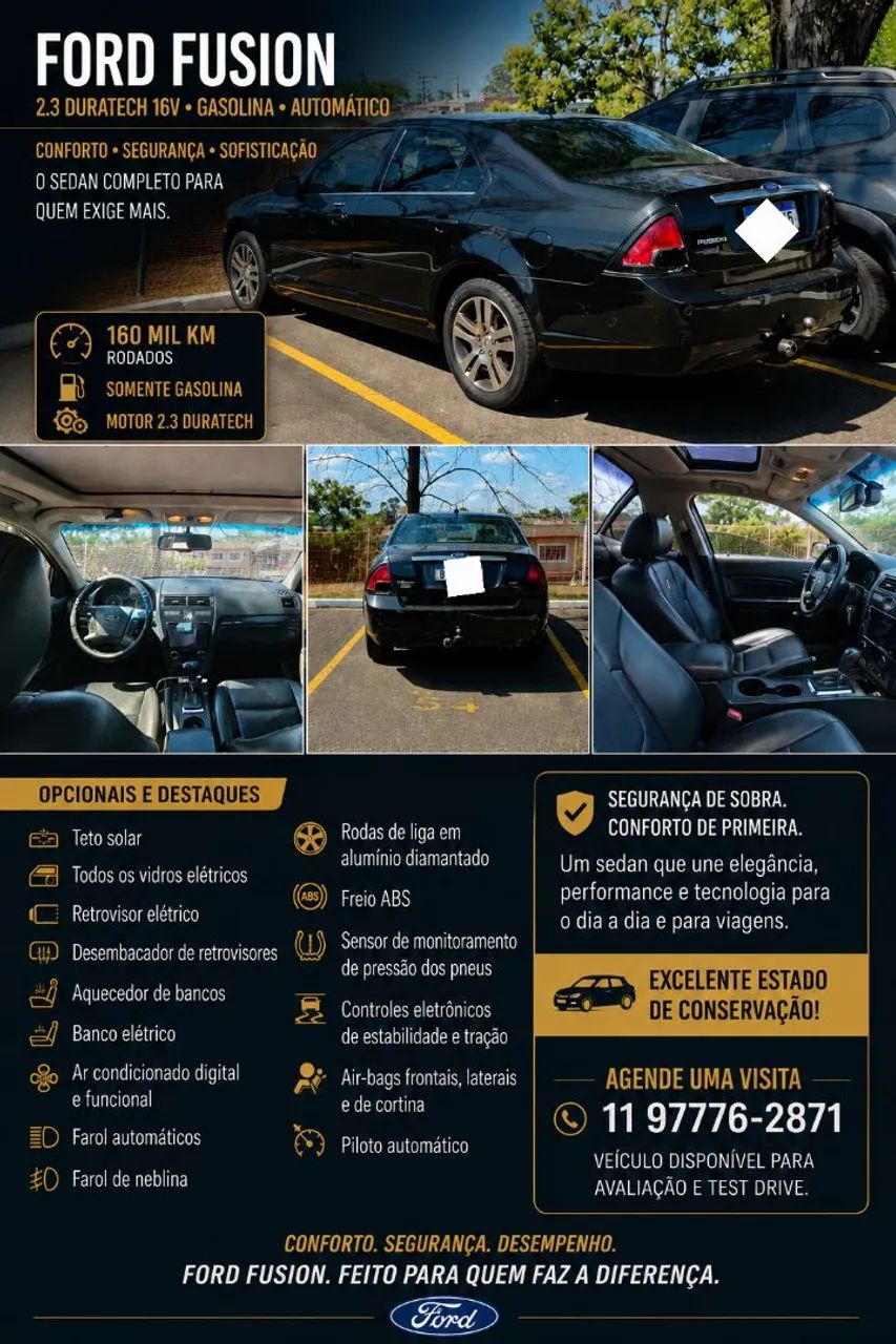 Ford Fusion Fusion SEL 2.3 16V 162cv Aut. 2009