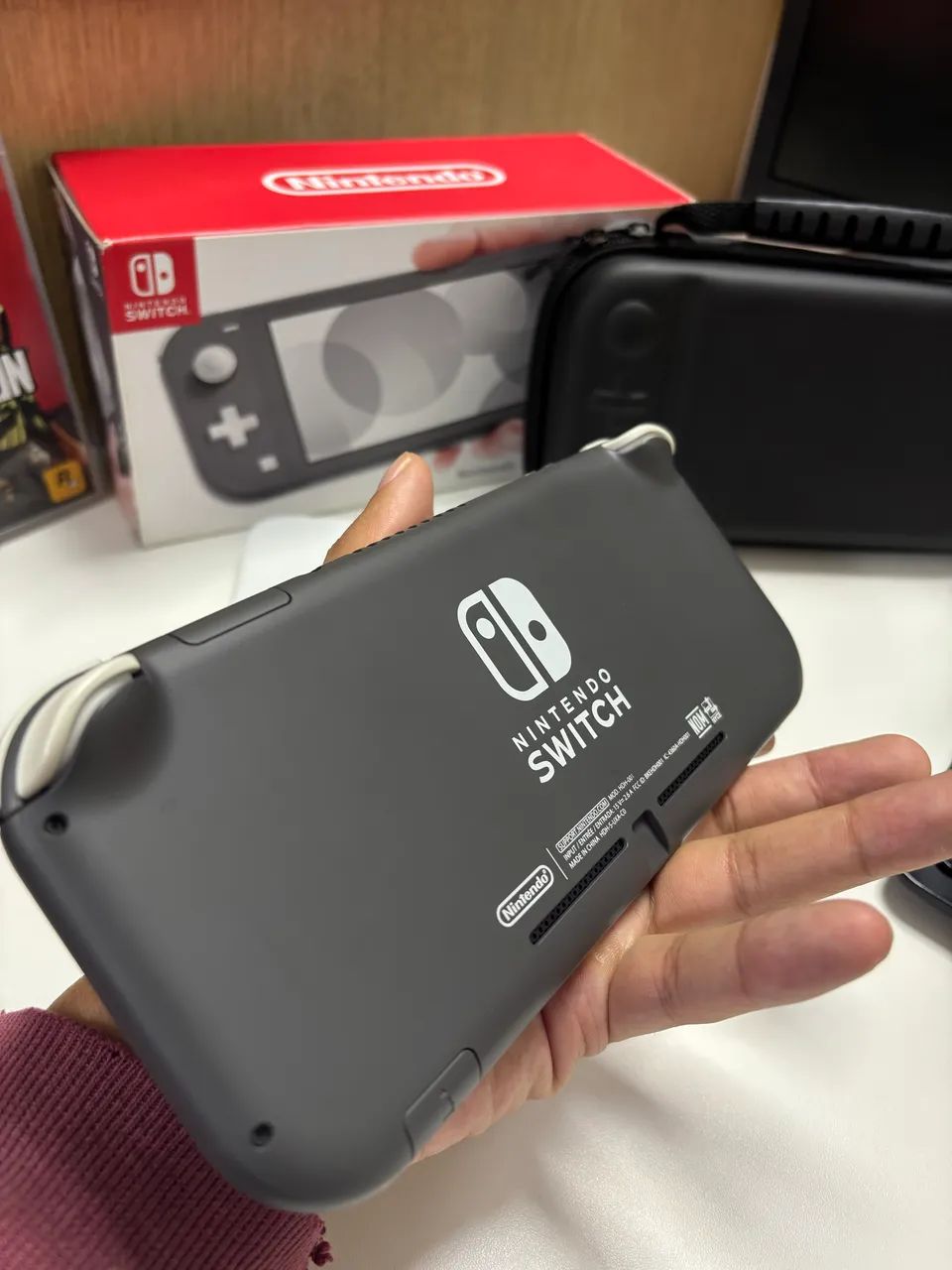 Nintendo Switch Lite ブラック Nintendo Switch Lite Preto, Com Jogo - Estado de Novo - Consoles