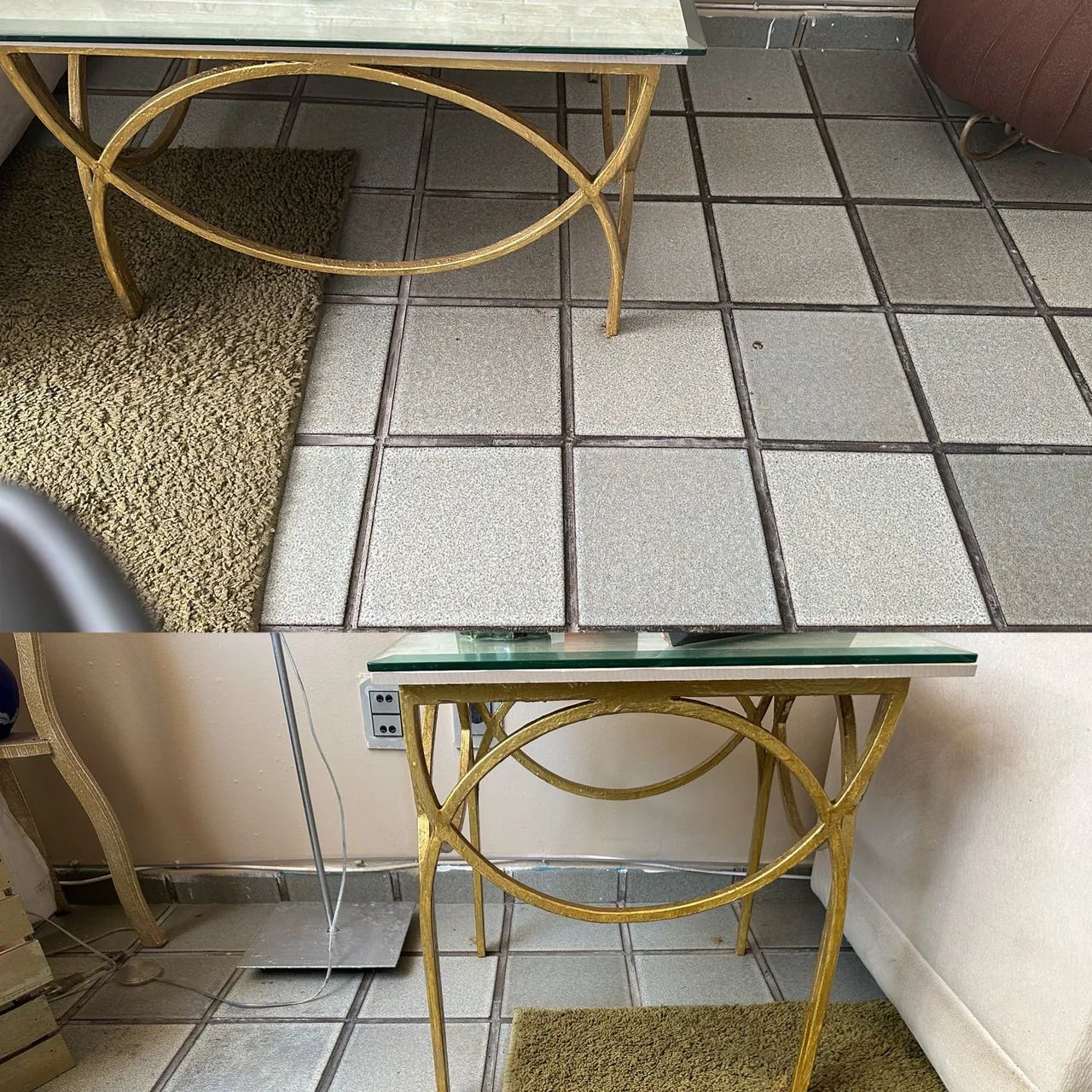 Kit mesa de canto ferro . Lindas e bem conservadas 