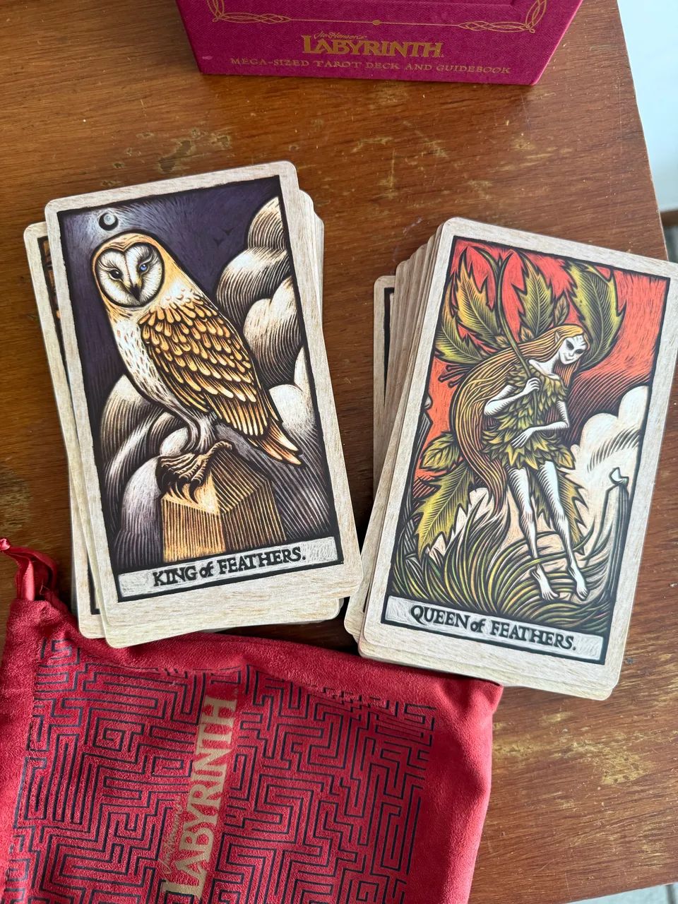 Tarô Tarot Labirinto original inglês gigante com livro e caixa - Foto 3