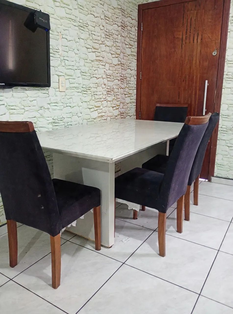 Mesa tampao de vidro 6 lugares  - Foto 2