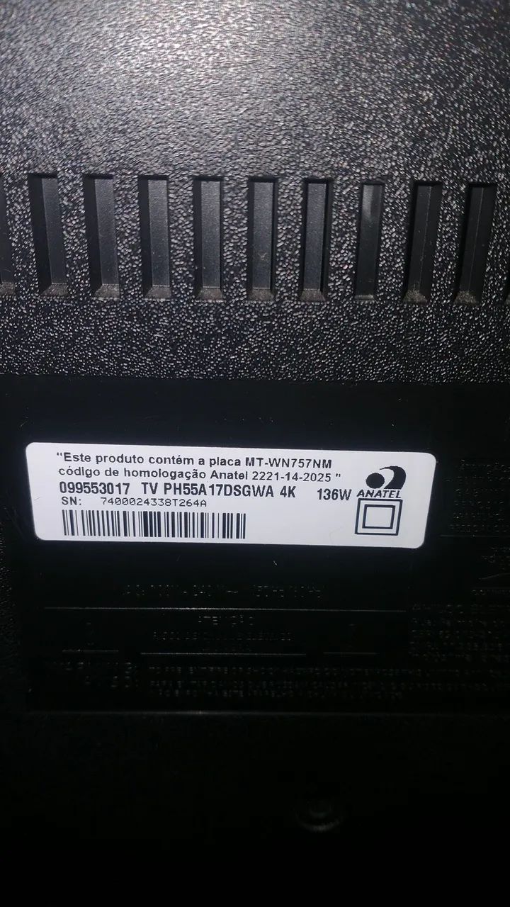 Vendo tv 55 philco com defeito 