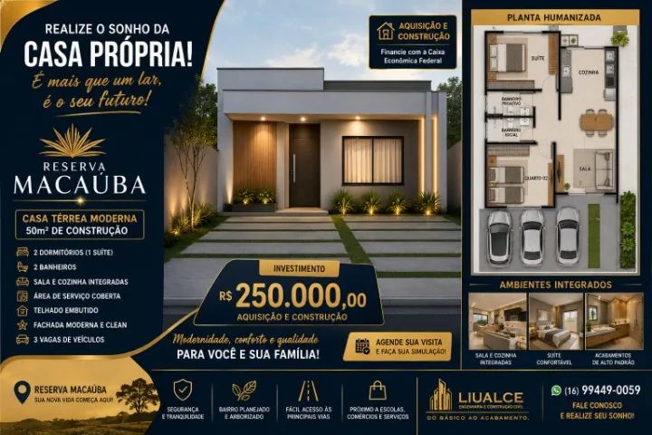 Casa Nova com suíte R$ 250.000 