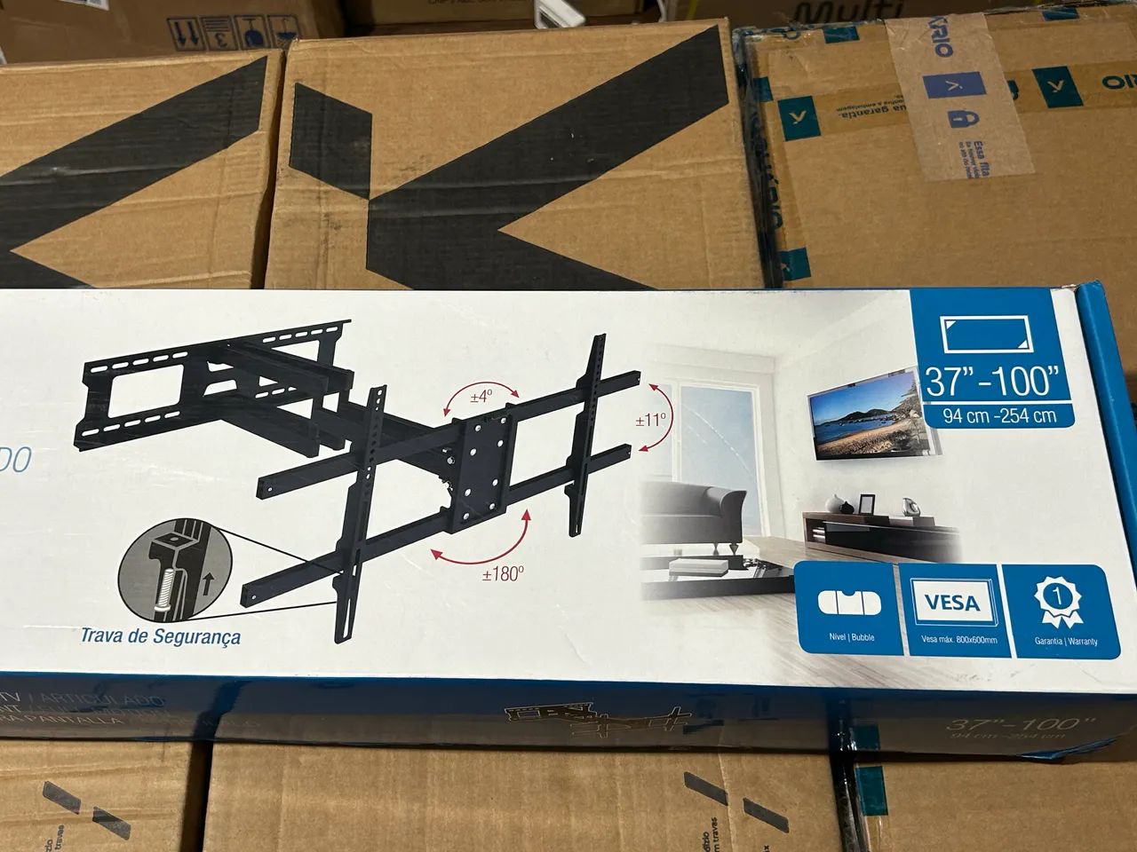 Suporte Articulado para Tv 37 - 100 Polegadas Ultra Resistente - Braço Duplo  - Foto 2