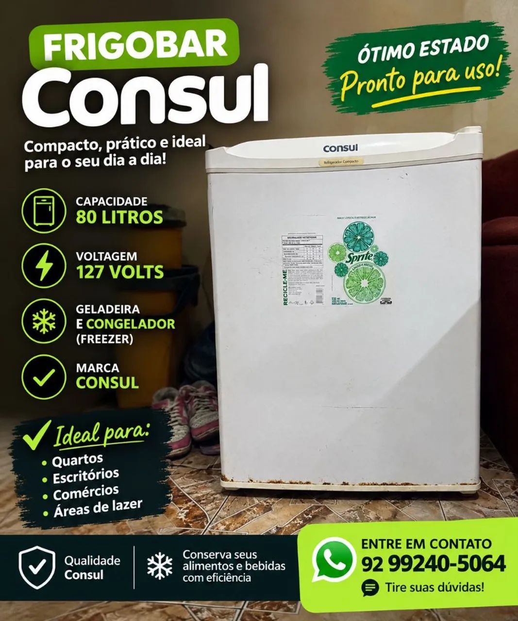 Frigobar Consul 80L - 127V