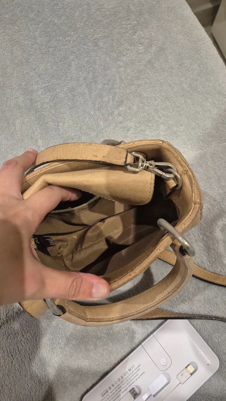 Bolsa Arezzo Couro Matelassê Bege / Nude - Foto 3