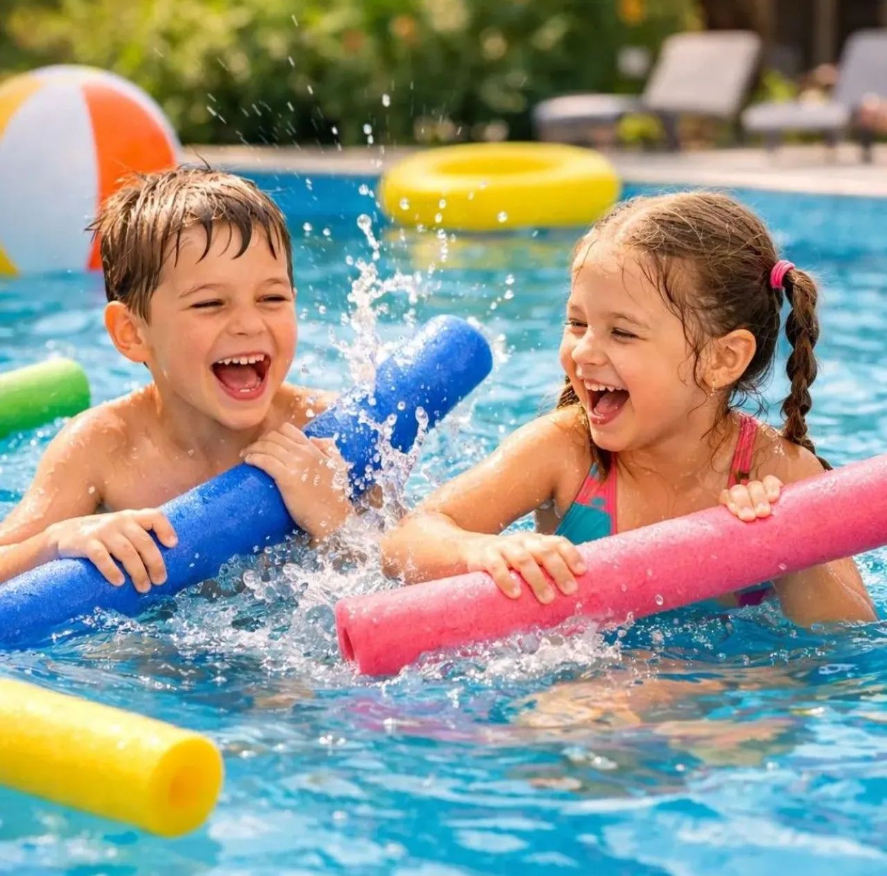 Boia Espaguete Flutuador Macarrão Tubo Colorido