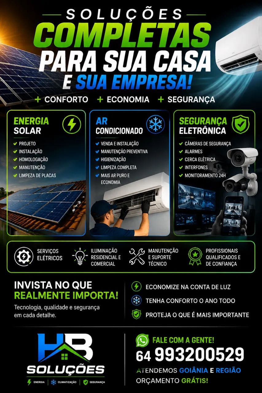 Energia solar /eletricista /ar condicionado 