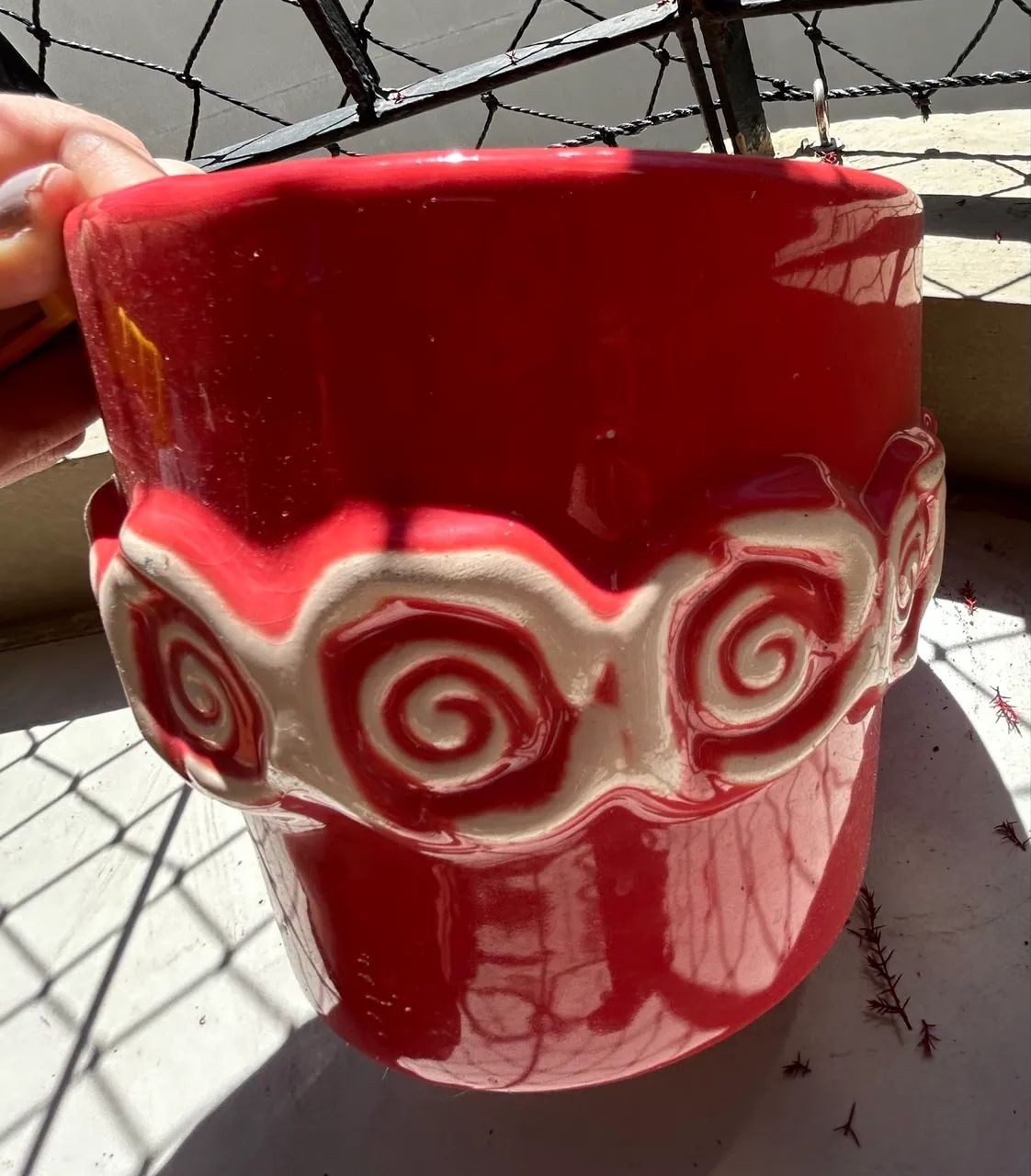 Cachepô vermelho 