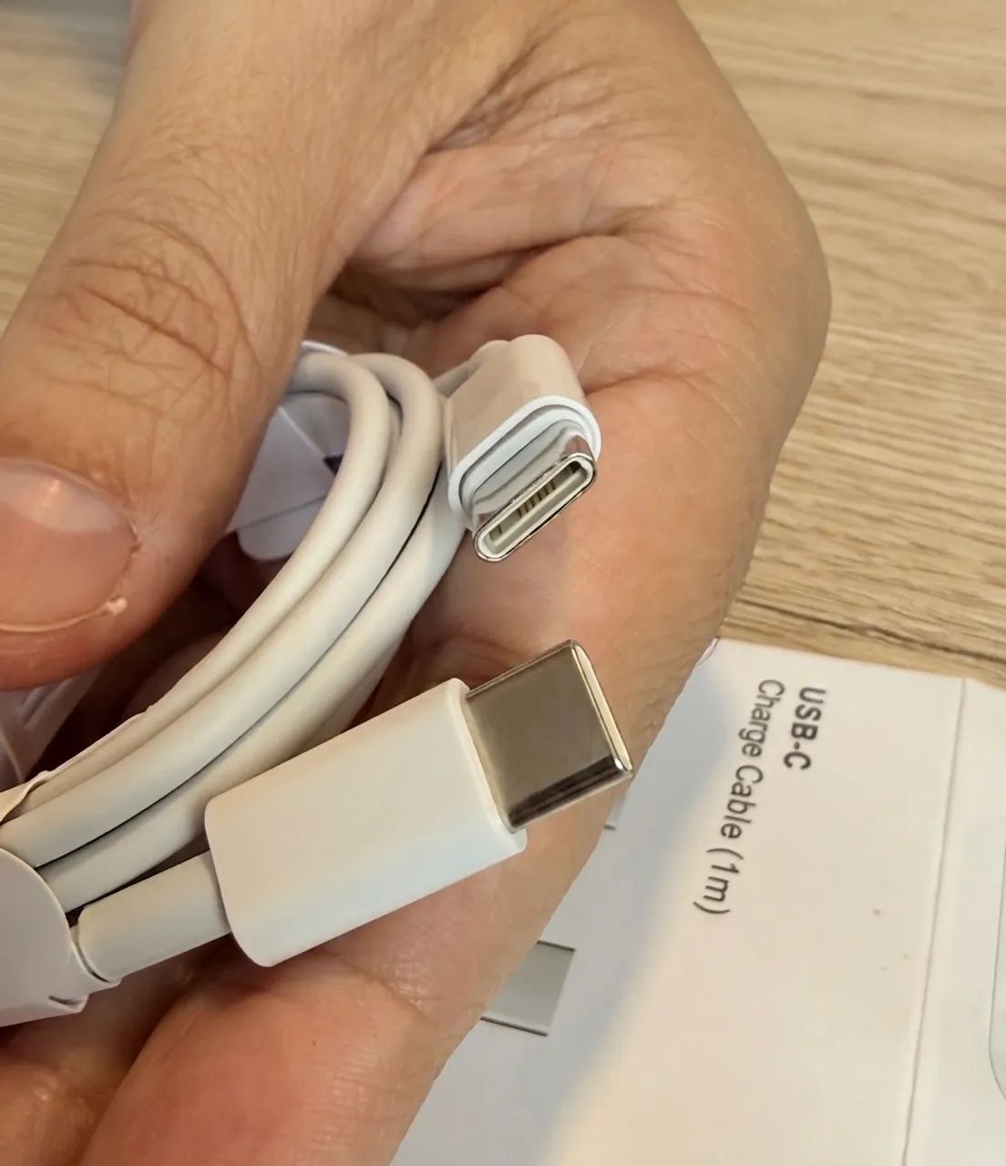 Cabo Tipo C nas 2 Pontas 1 Metro para iPhone/Android