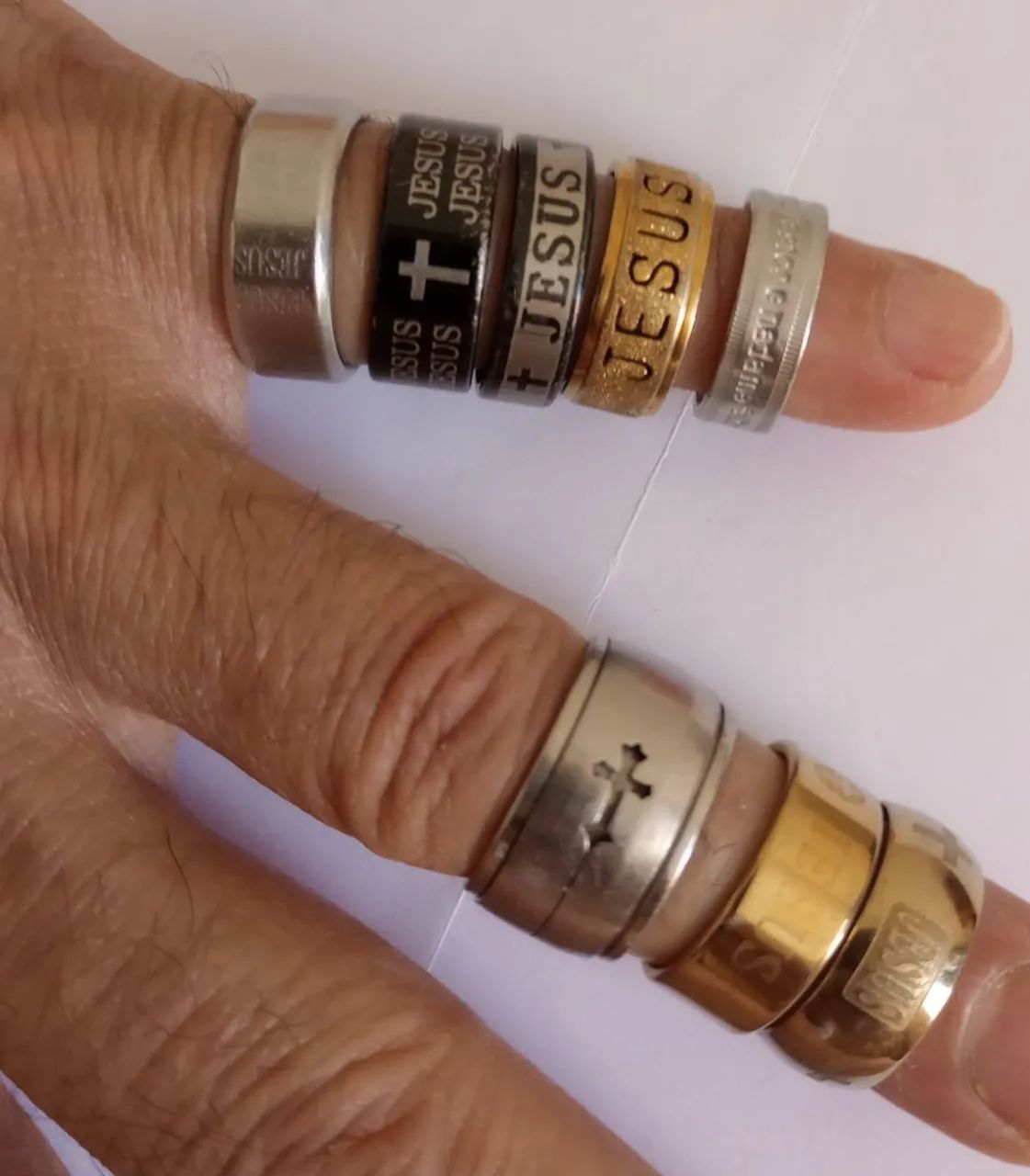 Anéis e alianças com temas religiosos - Foto 3