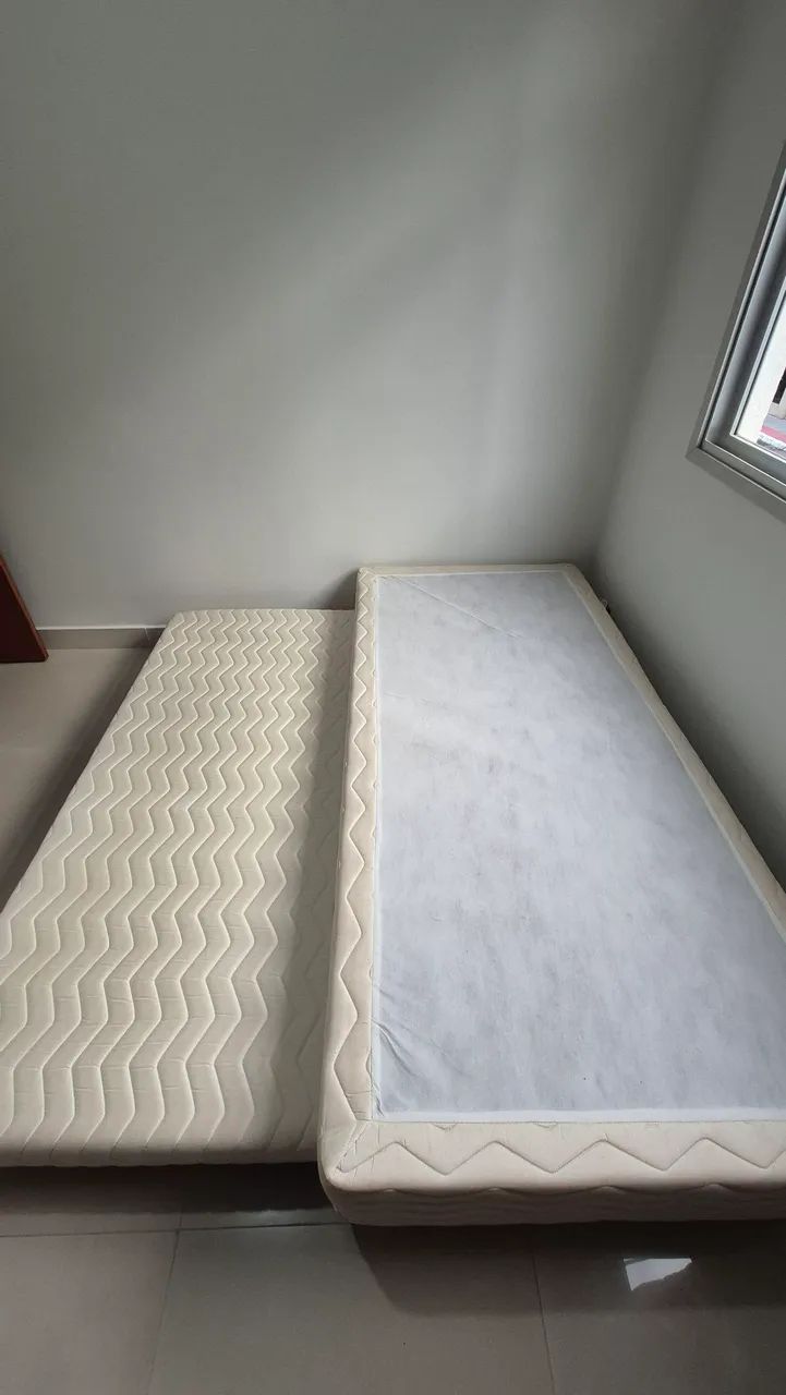 Cama box (base) solteiro com bicama