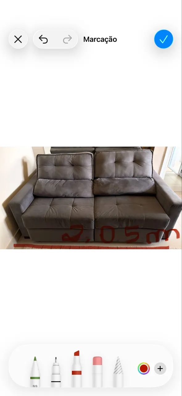 Sofá Retrátil,Reclinável e acompanha também 2 chaise. - Foto 4