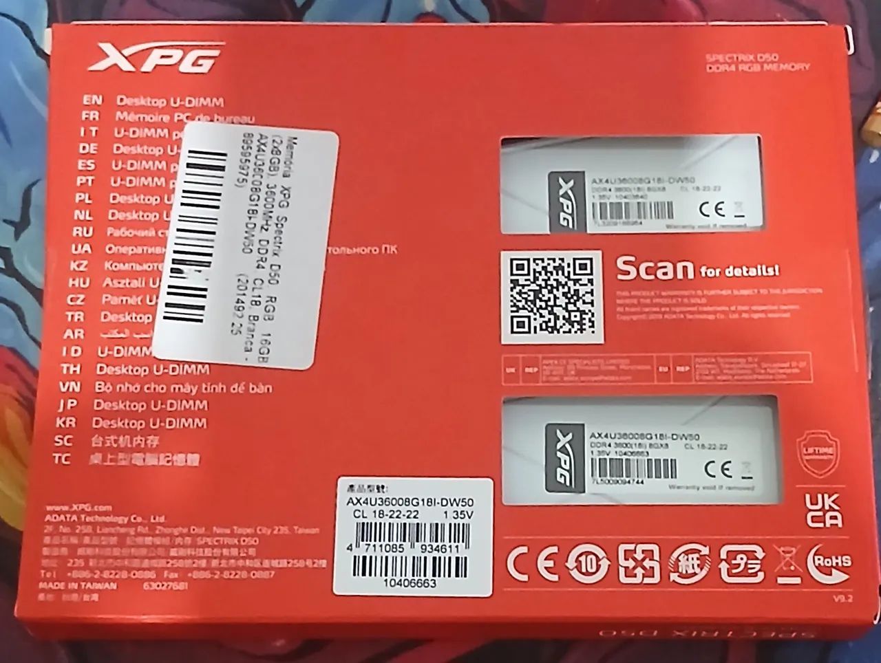Ddr4 Xpg D50 3600mhz - Foto 4