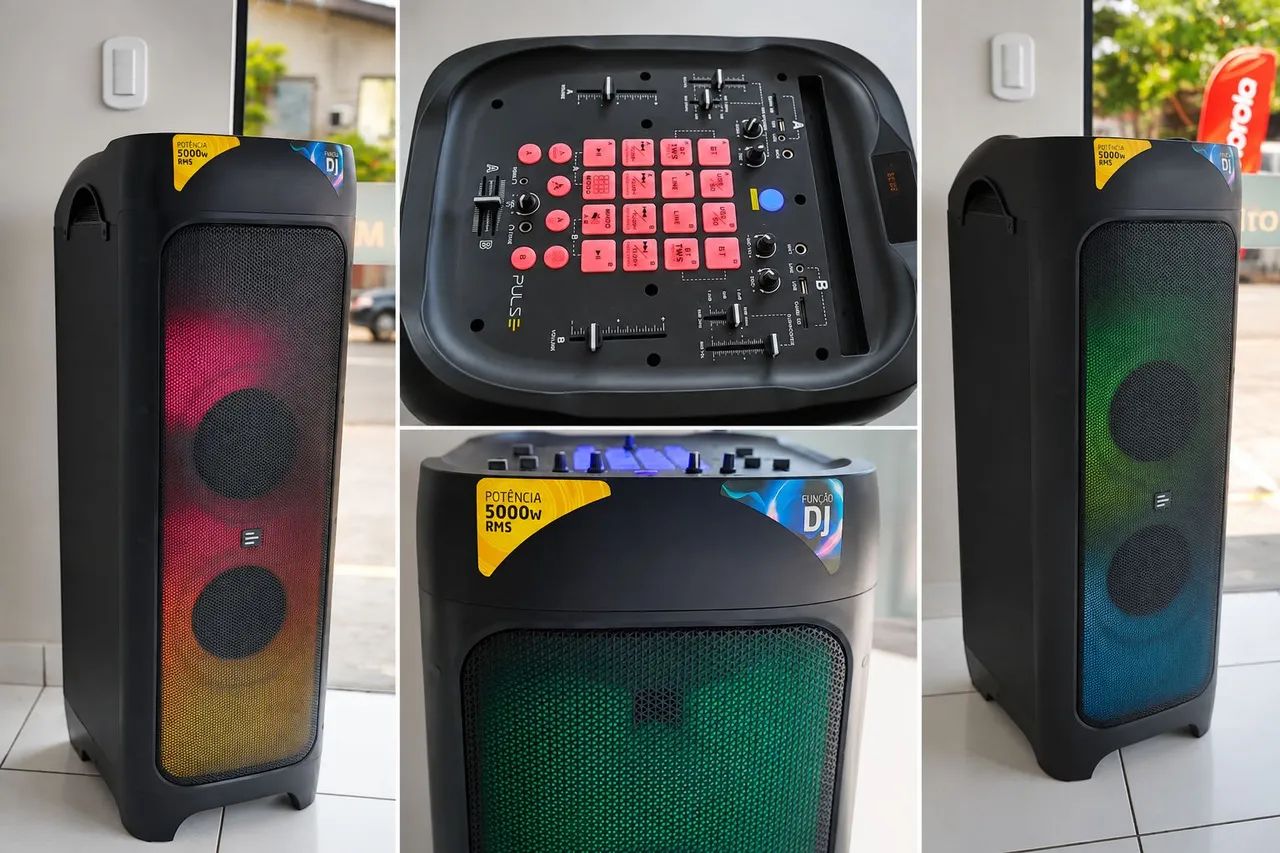 Caixa de som PULSE FLAMEBOX DJ SP512 ? 5.000W RMS!