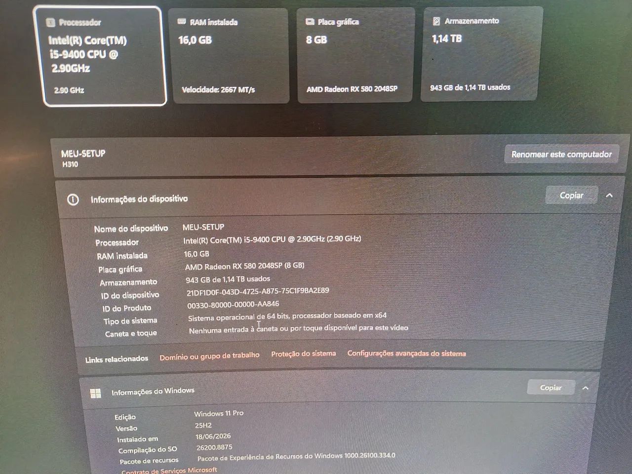 PC GAMER I5-9400 2.90Ghz  - Foto 5