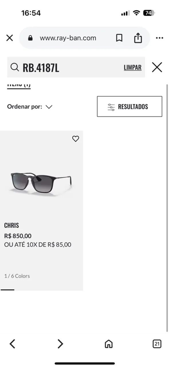 óculo rayban chris original  - Foto 4
