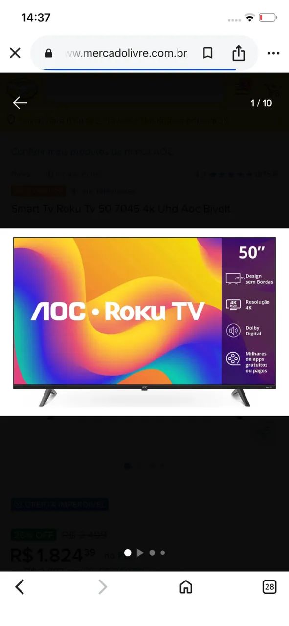 Vende se televisão 50 polegadas semi nova 