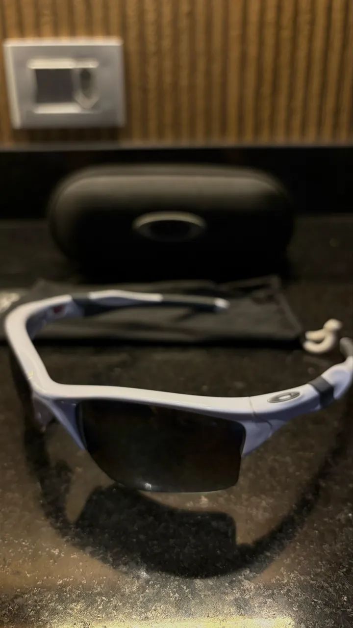 Half Jacket 2.0 White/Cinza, lentes Grey/Slate Iridium