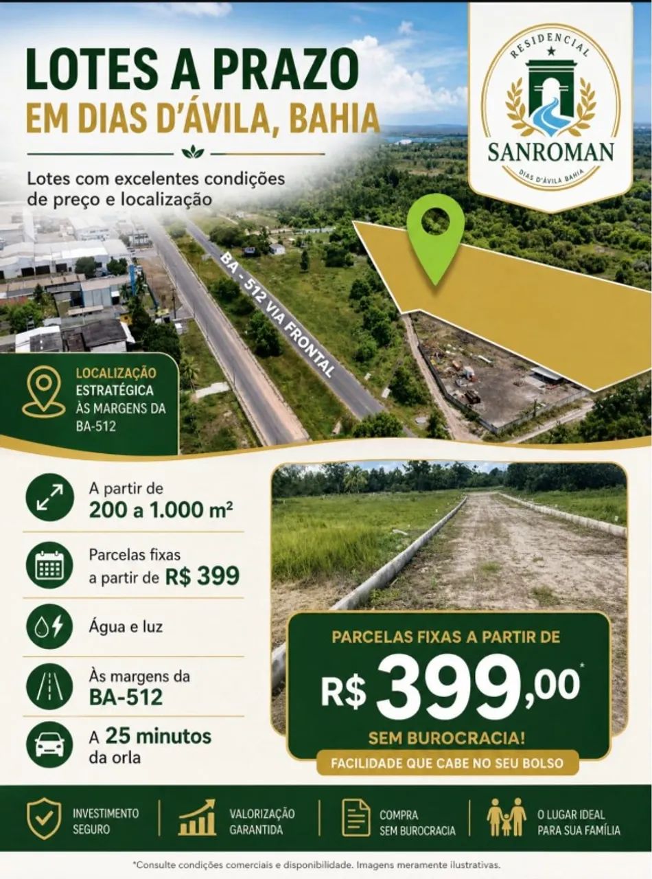 lotes de 200 m² a 1.500 m² - Residencia e Comercio