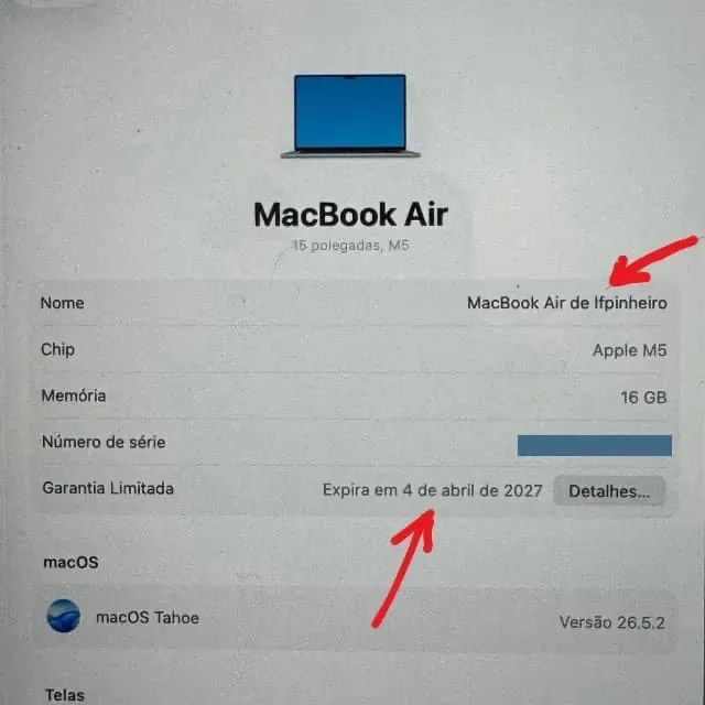 MacBook Air m5 512gb 16gb 15 polegadas - ZERADO! - Foto 4
