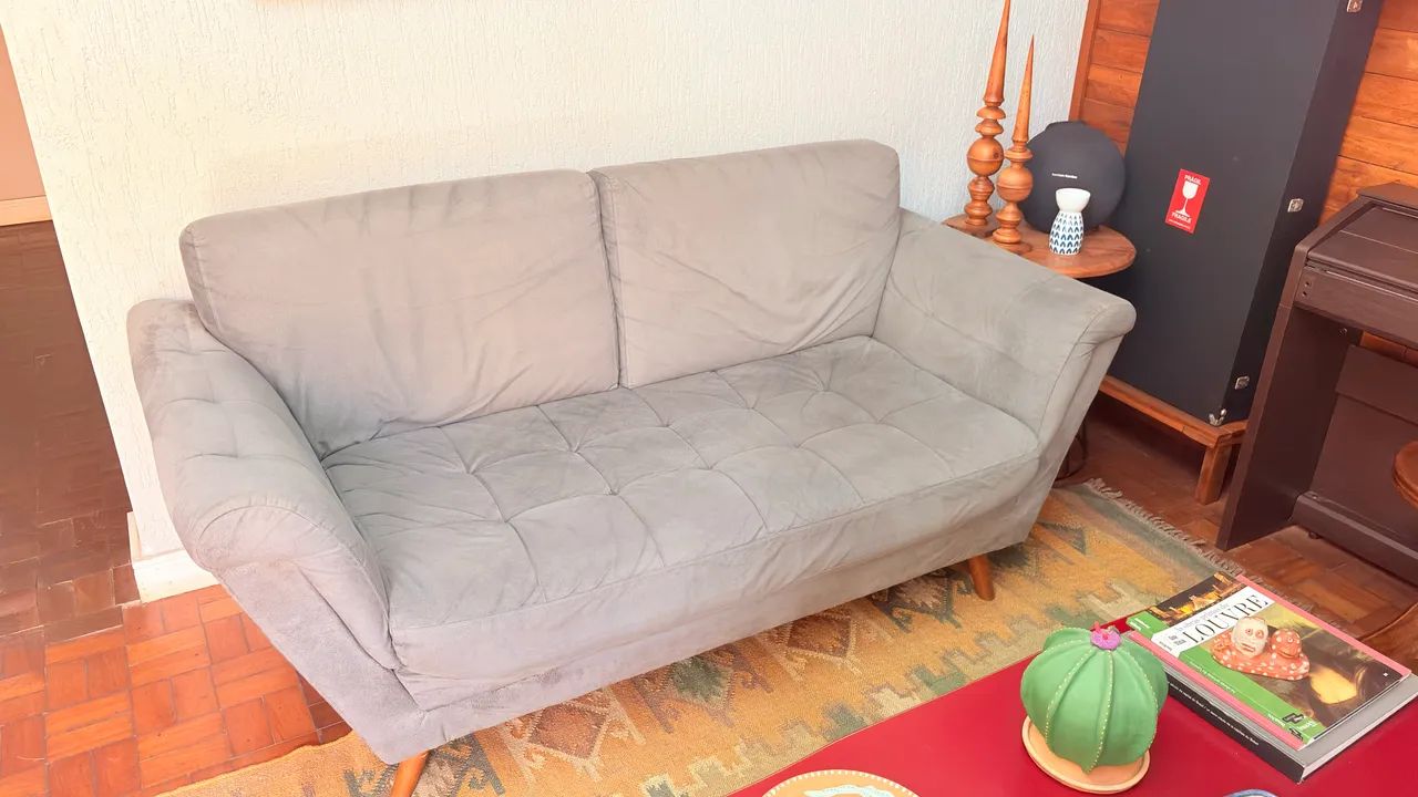Vendo Sofá Suede 2 lugares  - Foto 2